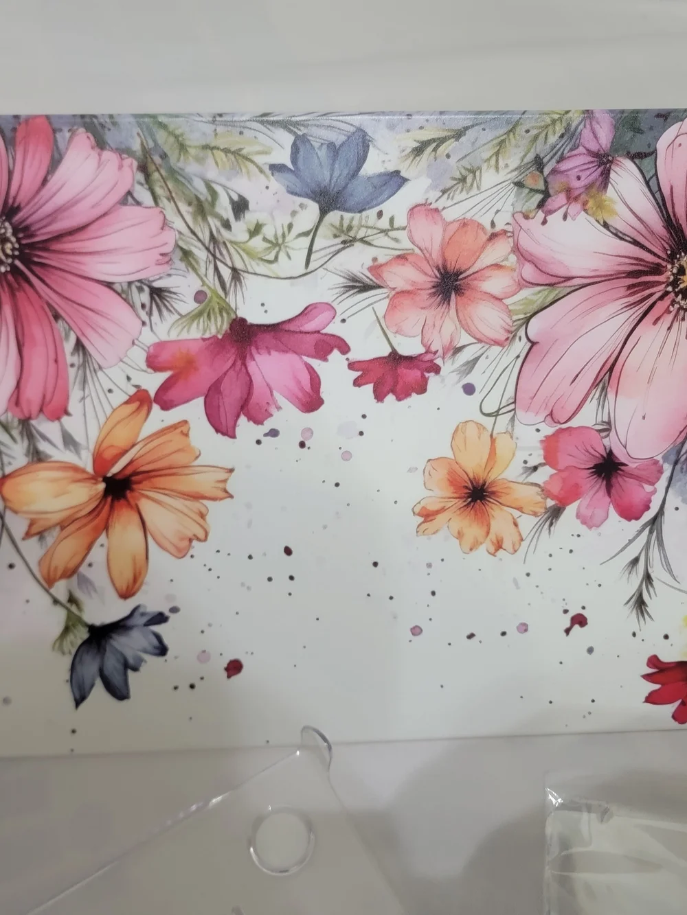 Floral Watercolor Laptop Case - Pink + Orange Blooms